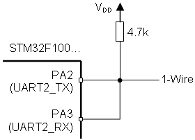 Использование UART в STM32 микроконтроллере для реализации 1-Wire.
